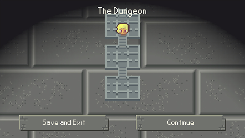 Dungeon floor interlude screen