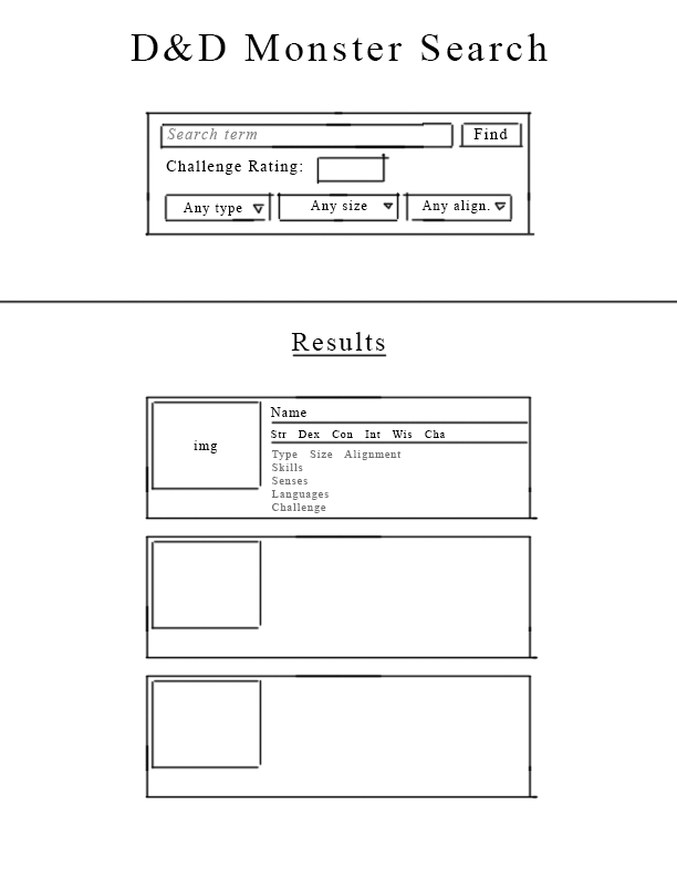 rough interface sketch mockup